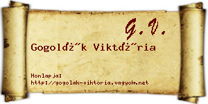 Gogolák Viktória névjegykártya